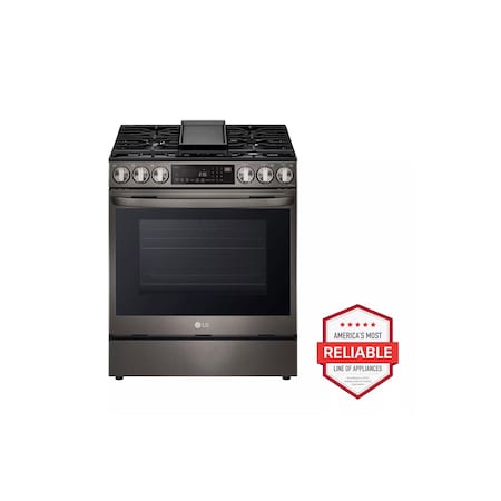 Lg 6.3 cu ft. Smart Wi-Fi Enabled ProBake Convection InstaView Gas Slide-In Range LSGL6335D